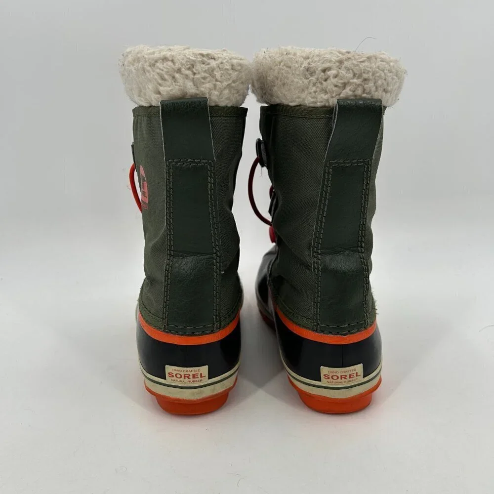 SOREL Women's Green Yoot Pac Lined Waterproof Nylon Surplus Winter Boots Size 6